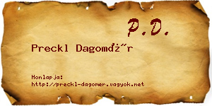 Preckl Dagomér névjegykártya